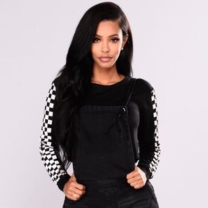 Fashion Nova Nia Checked Top